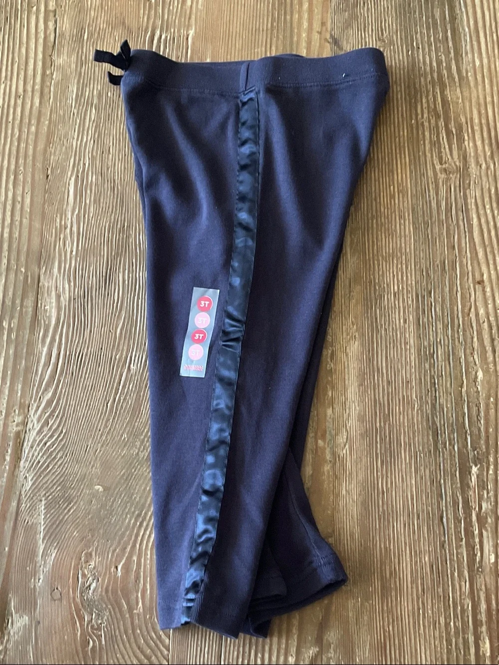 Gymboree Navy Blue Kids Jogger Pants with Satin Side Stripe capris length